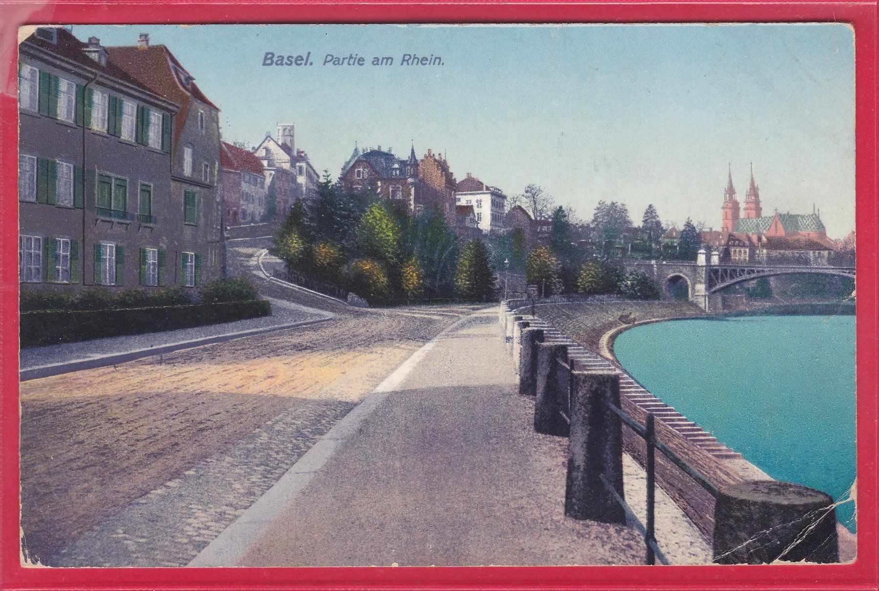 Ansichtskarten: BASEL, PARTIE AM RHEIN, 1.9.1911 – Gebraucht aus Oberrieden von Gebirgsstelze