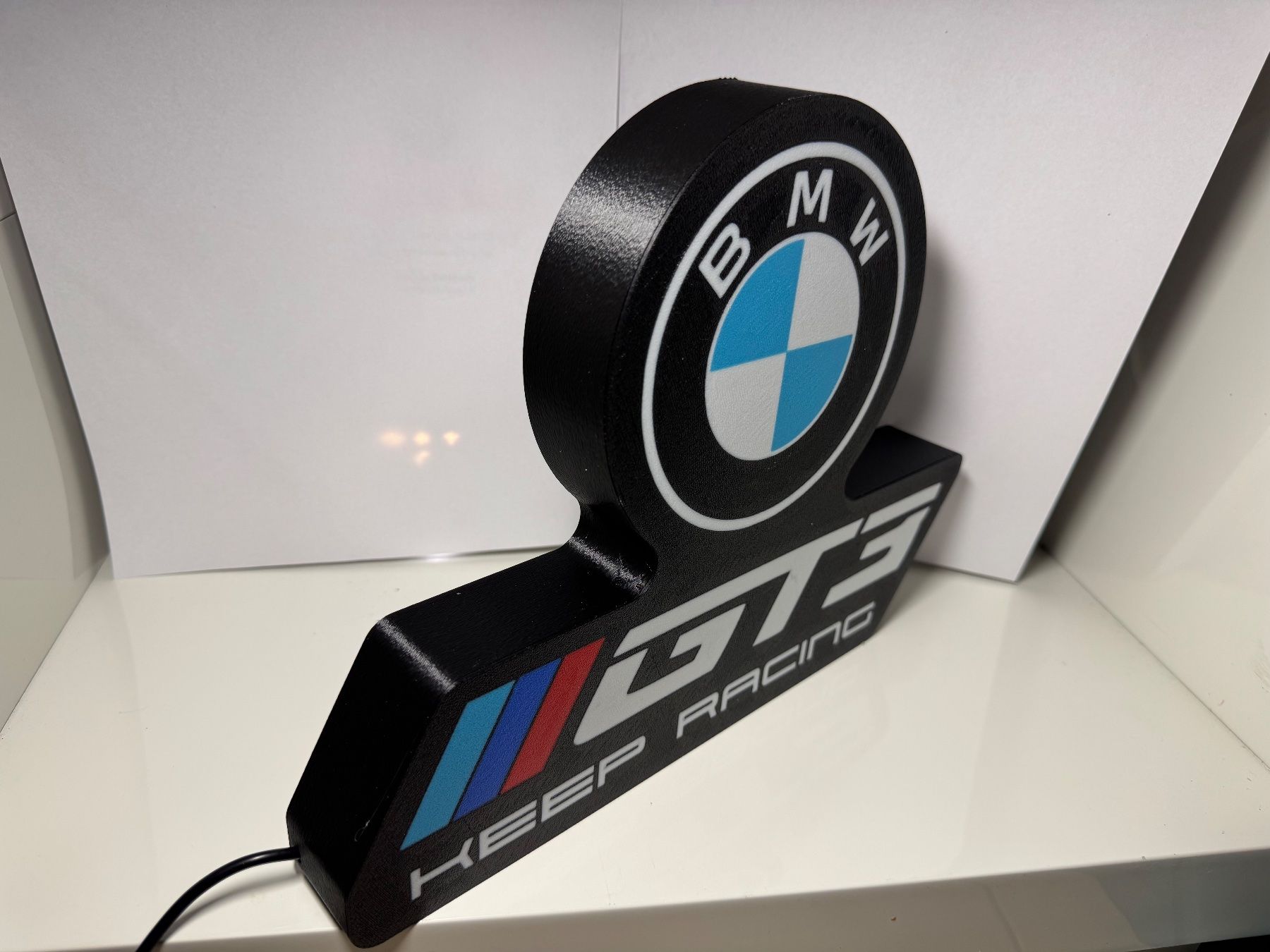 Lampes: Lightbox lumière led BMW GT3 KEEP RACING – Neuf (Voir description) à Vicques par PAMB3D 2