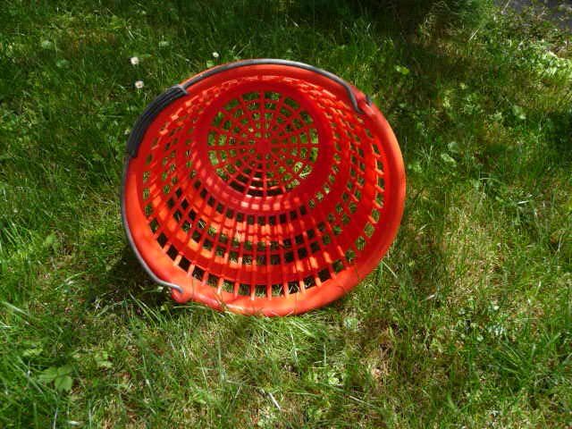 Panier osier avec anse, très bon état - Décoration