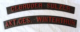 2 Schilder Großmaschine Gebrüder Sulzer Akt. Ges. Winterthur