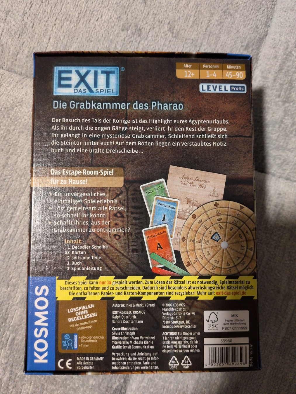 Kosmos Spiele: Exit, das Spiel – Gebraucht aus Bern von madlen20 1
