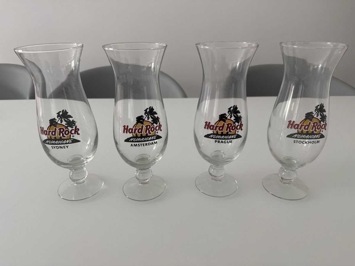 Hard Rock Cafe Bicchieri: Hard Rock Gläser Hurricane 4 Stk. – Usato da Oberglatt ZH venduto da cyringo