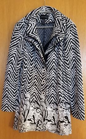 Damen-Mantel, schwarzweiss, von Frank Lymann, Gr.40-42