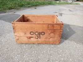 alte Holzkiste COOP Transportkiste
