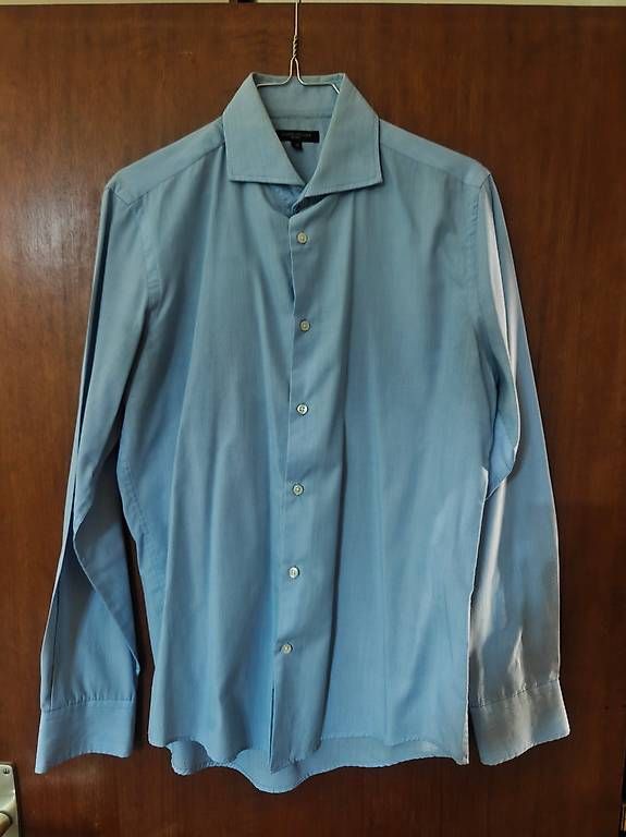 Camicie: Camicia classica azzurra, trama mille-righe – Usato da Seseglio venduto da orla91 1