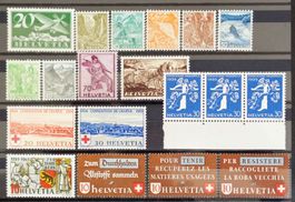SUISSE: Des timbres neufs ** des années 1936 à 1942
