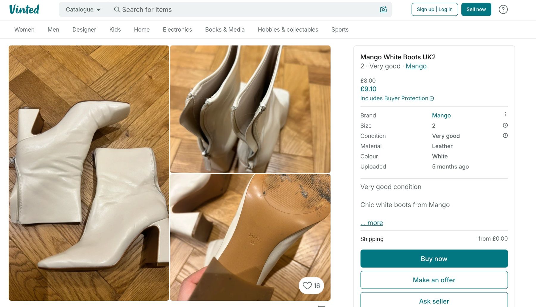 Mango Scarpe da donna: MANGO weisse  Square-toe Stiefelette Gr. 36 – Usato da Zürich venduto da missmodernage 9