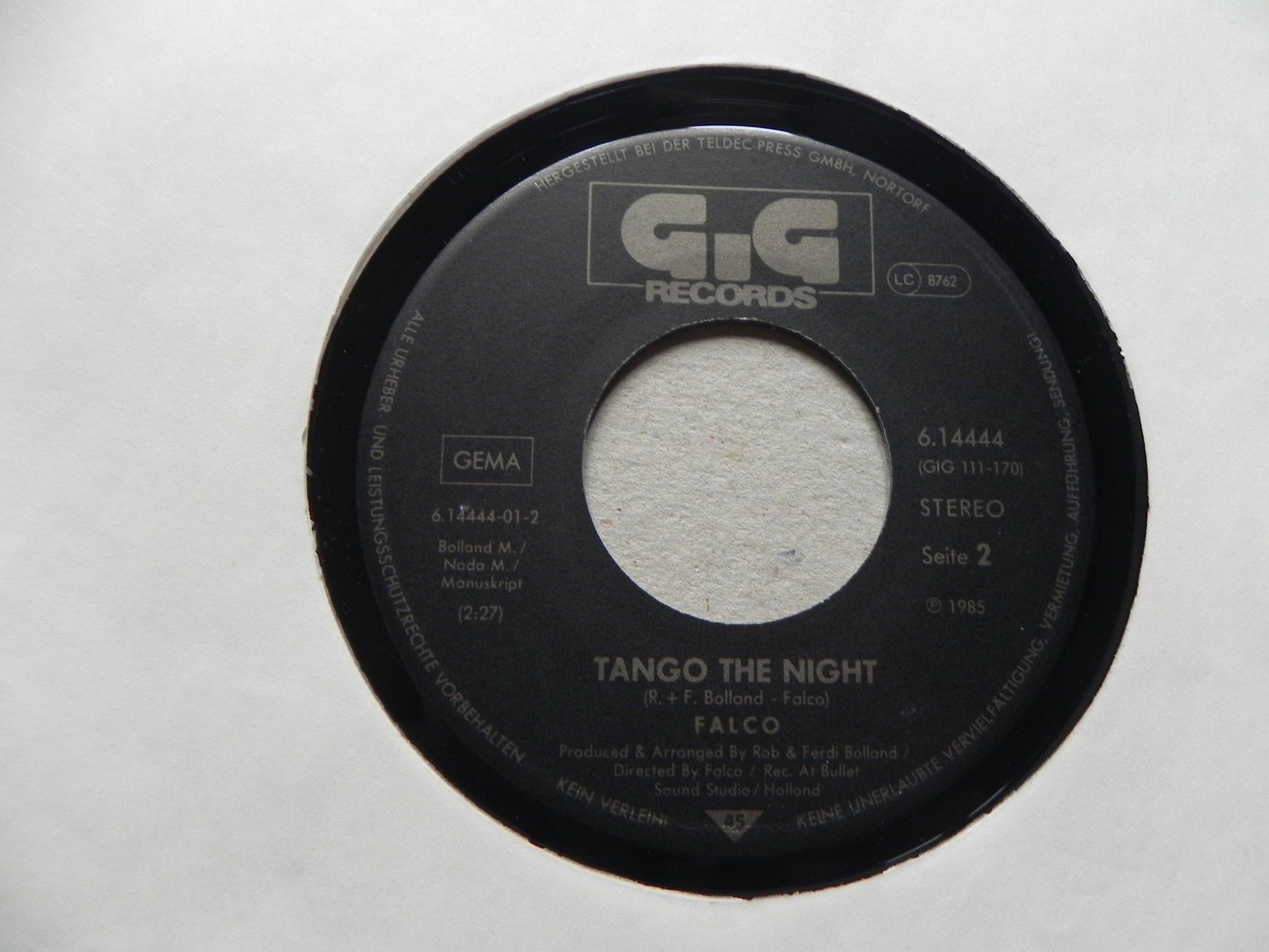 Schallplatten: Single Oestereich Pop Falco 1985 Vienna Calling / Tango ... – Gebraucht aus Siebnen von krimsie 3