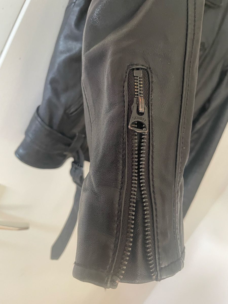 Schott Giacche: Schott Lederjacke schwarz Lammleder Grösse L – Usato da Tamins venduto da Riiber 4