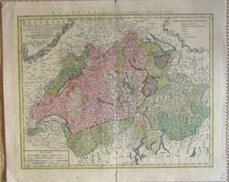 Kupferstichkarte Schweiz von Mayer 1751