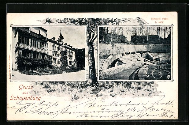 Cartoline postali: Passepartout-AK Schauenburg, Gebäudeans – Usato da Berlin venduto da bartko-reher