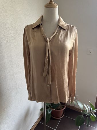 Goldenes Seidenhemd M/Chemise en soie dorée