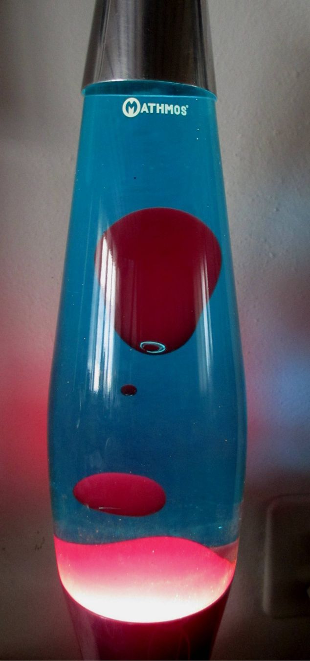 Mathmos Lampade: Mathmos Astrobaby Lavalampe Silber Blau/Rot Lava Lampe – Usato da Beringen venduto da Arven86 6