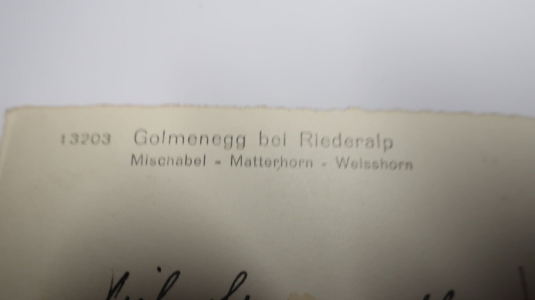 Ansichtskarten: Golmenegg bei Riederalp 1946 – Gebraucht aus Cormoret von Pascalll2001 4