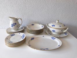 Geschirrset Langenthal Floral Blumenmuster und Goldrand