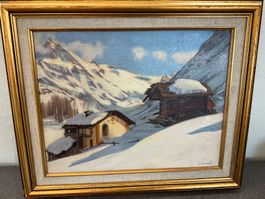 Louis Camille GIANOLI (1868-1957) Tableau peinture valais