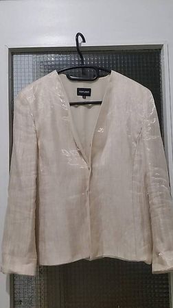 AFFARE!Splendido blazer Giorgio Armani in seta-lino, tg. 40