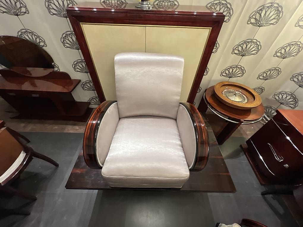 Sessel: Fauteuil club art deco en ébène  – Gebraucht aus Mollens VD von espritartdeco 1