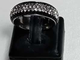 ring edelsthal mit kristall,,,glanzig