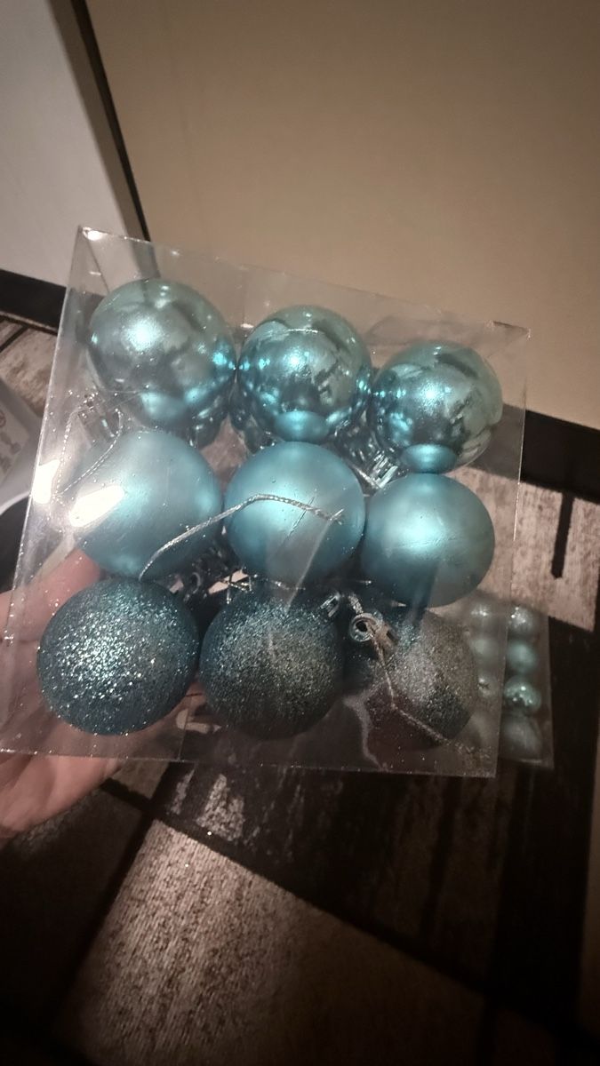 Tutte le decorazioni: Weihnachtskugeln, hellblau, Glitzer, Baumschmuck, Deko🎄 – Nuovo e nell'imballaggio originale da Zürich venduto da Krikri21 1