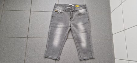 Capri Jeanshose Stretch Slim Fit - grau - Gr. M - NEU