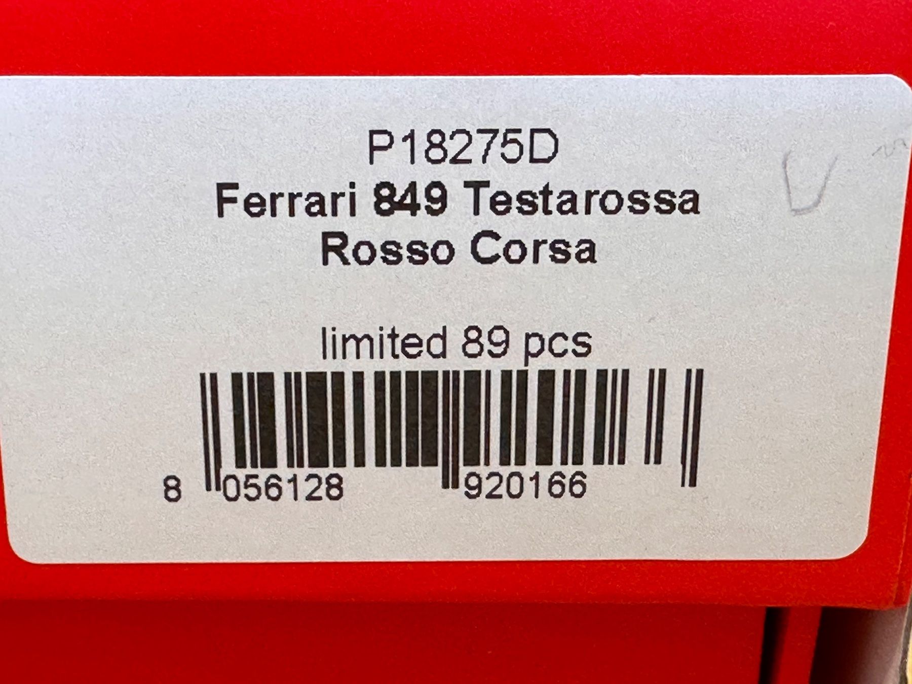 BBR Models Modellini d'auto: Ferrari  849 Testarossa rosso corsa 1/18 – Nuovo e nell'imballaggio originale da Stein AR venduto da Krabbe2 9