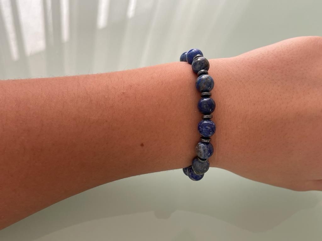 Bracciali & Braccialetti: Lapislazuli Armband mit hematit – Nuovo (secondo la descrizione) da Wittenbach venduto da Heissenberg81 1