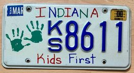 USA - Indiana Nummernschild K8611 - Kids First