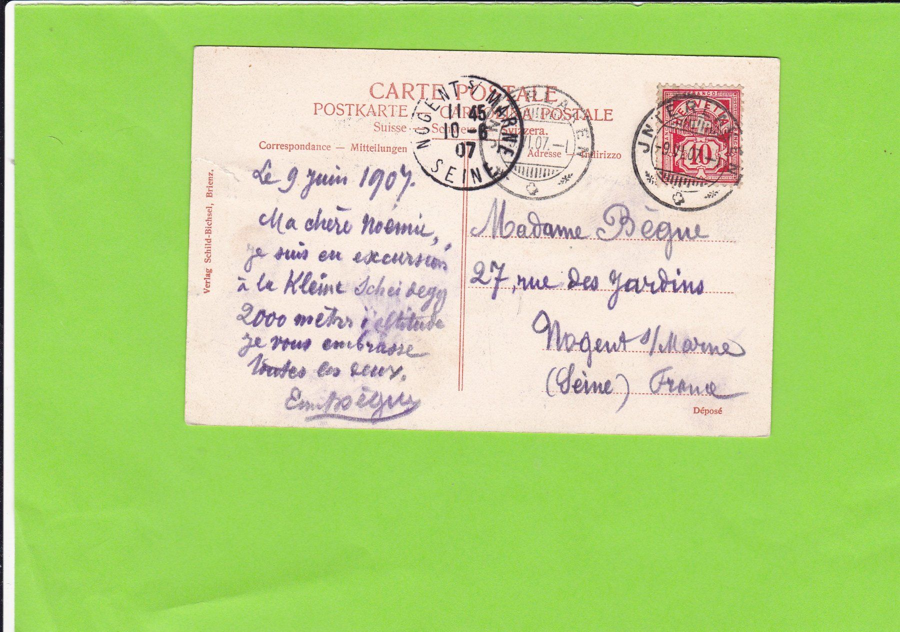 Cartes postales: Kleine Scheidegg-Jungfrau – D'occasion à St. Peterzell par neckertal 1