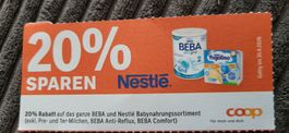 20% Rabatt! Coop Bon für Nestlé & Beba Babynahrung