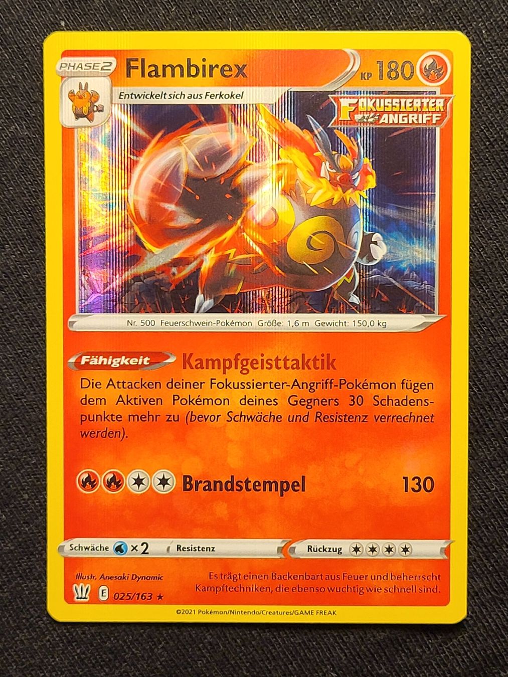 Pokémon Carte collezionabili: Flambirex 025/163 Holo – Usato da Grindelwald venduto da lego9