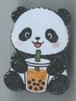 Panda mit Bubble Tea, Pin