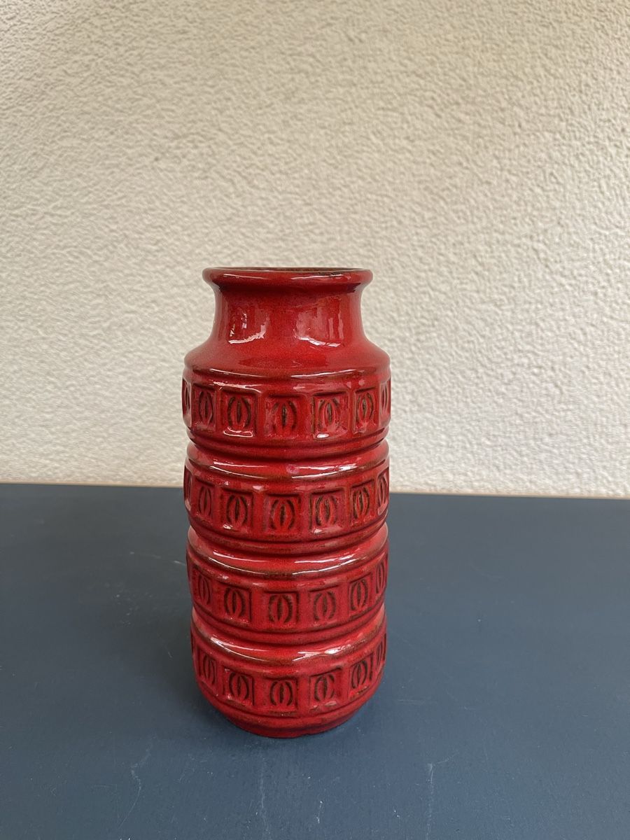 Vasi & Recipienti: Scheurich rote Keramik Vase, vintage  – Usato da Bonstetten venduto da usgsuechts_vintage