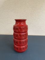 Scheurich rote Keramik Vase, vintage 