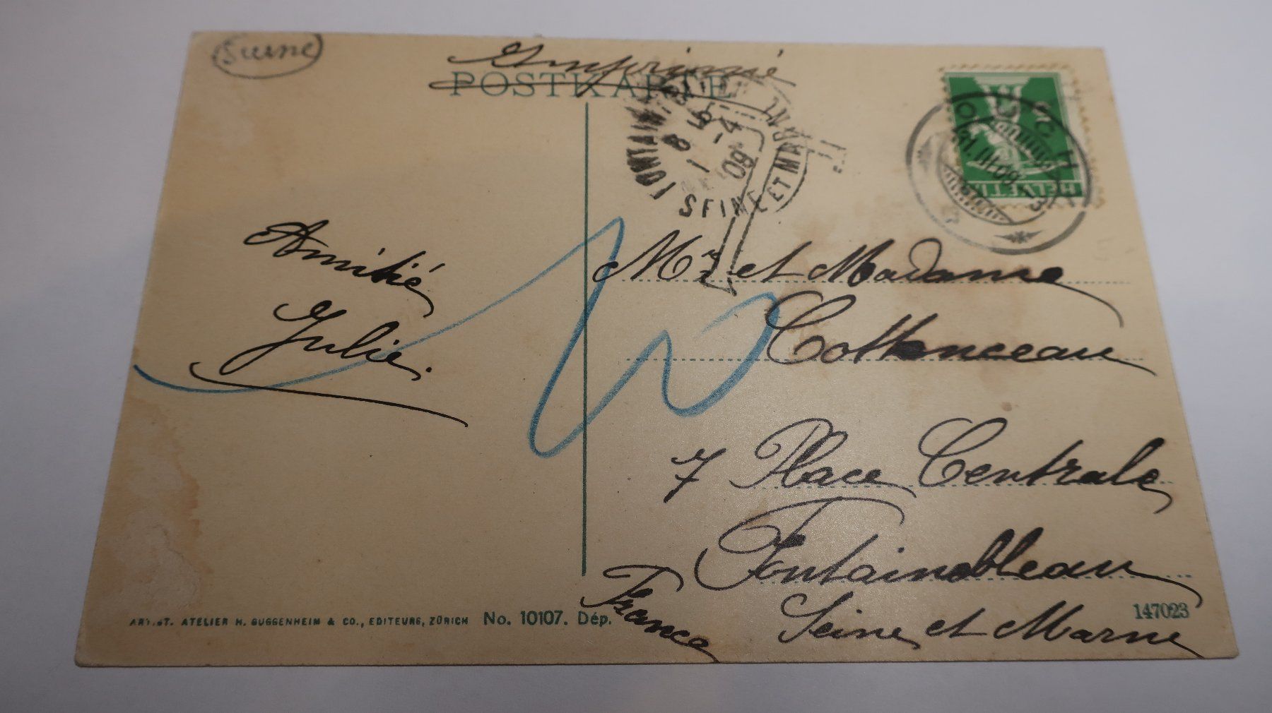 Cartoline postali: Glion sur Territet  1909 – Usato da Cormoret venduto da Pascalll2001 3