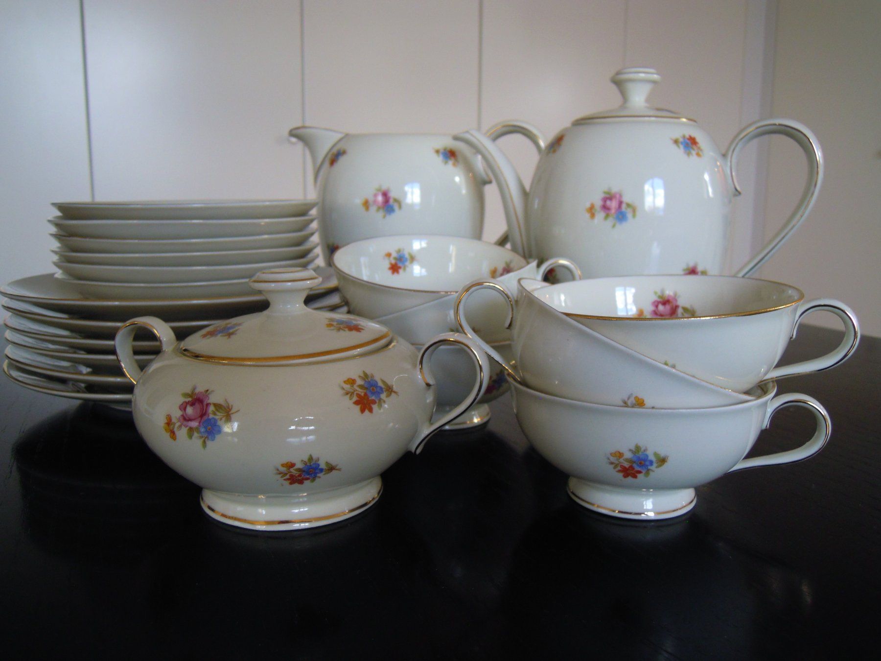 Set di piatti: Kaffee-/Teeservice - 50er Jahre – Nuovo (secondo la descrizione) da Hünibach venduto da keypin01