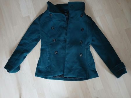 Damen Kurzmantel H&M petrol Grösse 38 guter Zustand