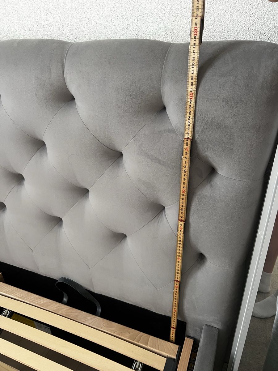 Letti: Boxspringbett grau – Usato da Zürich venduto da shoppingqueen123 4