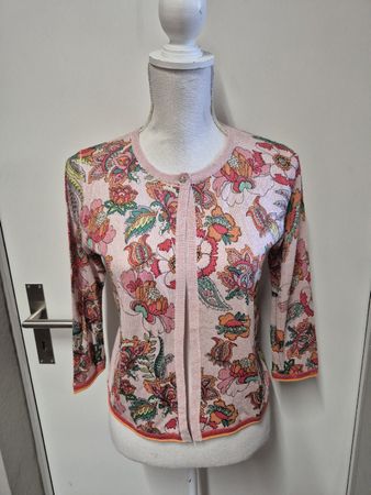 Betty Barclay Strickjacke, Gr. 36, Blumenmuster, leicht🌸
