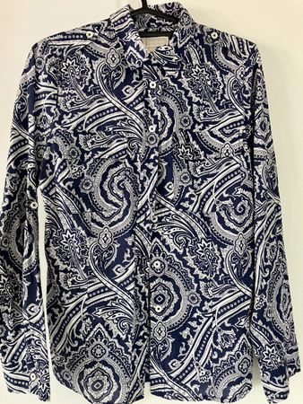 Camicia Michael Kors donna fantasia blu-bianco tg S