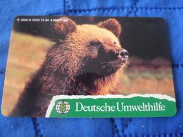 Telefonkarte Deutsche Umwelthilfe 6 DM Bär Vulkan