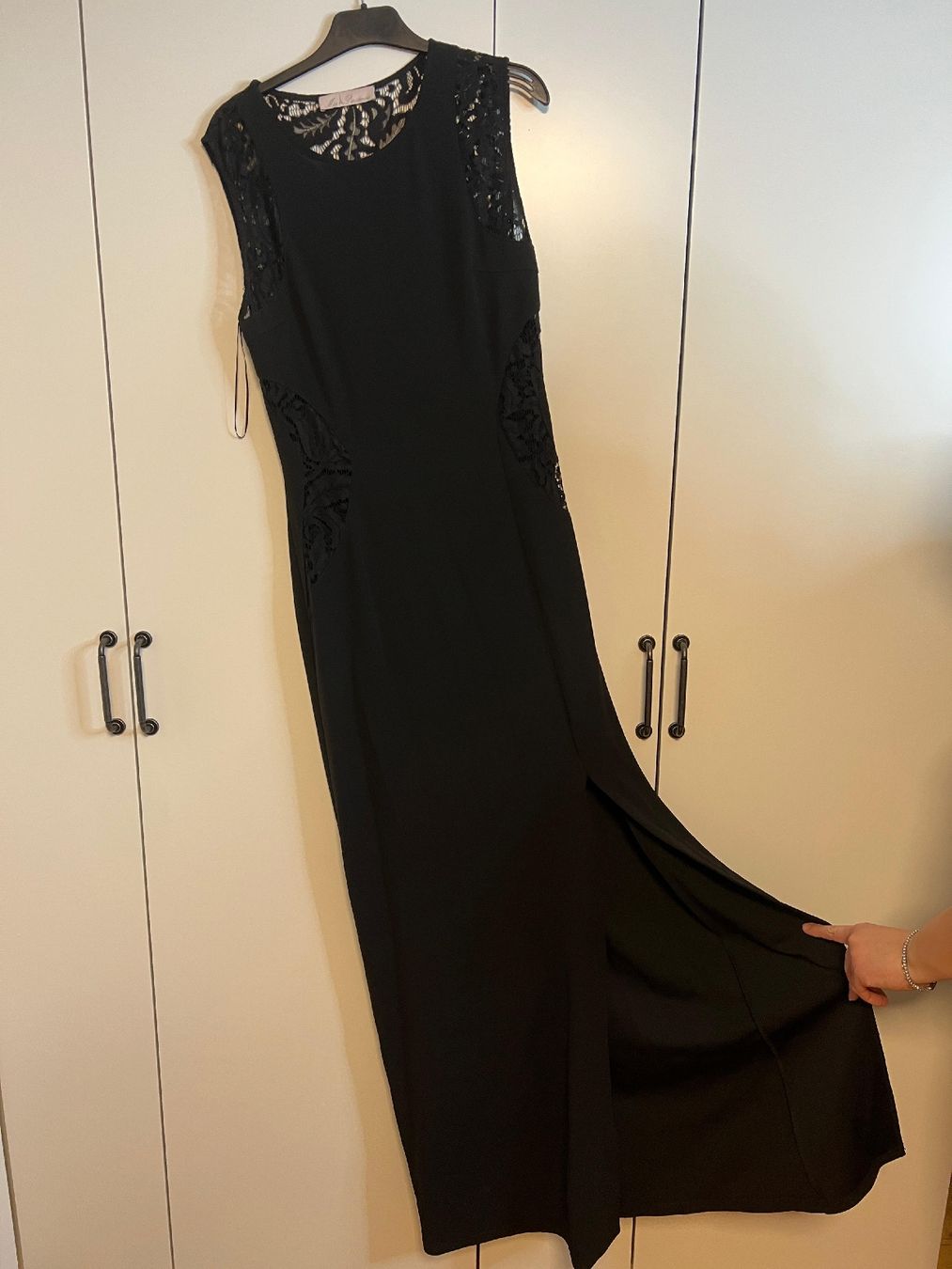 Vestiti: Schwarzes Abendkleid Gr. 42 mit Spitze - Festlich! – Usato da Zürich venduto da Edelshop 1
