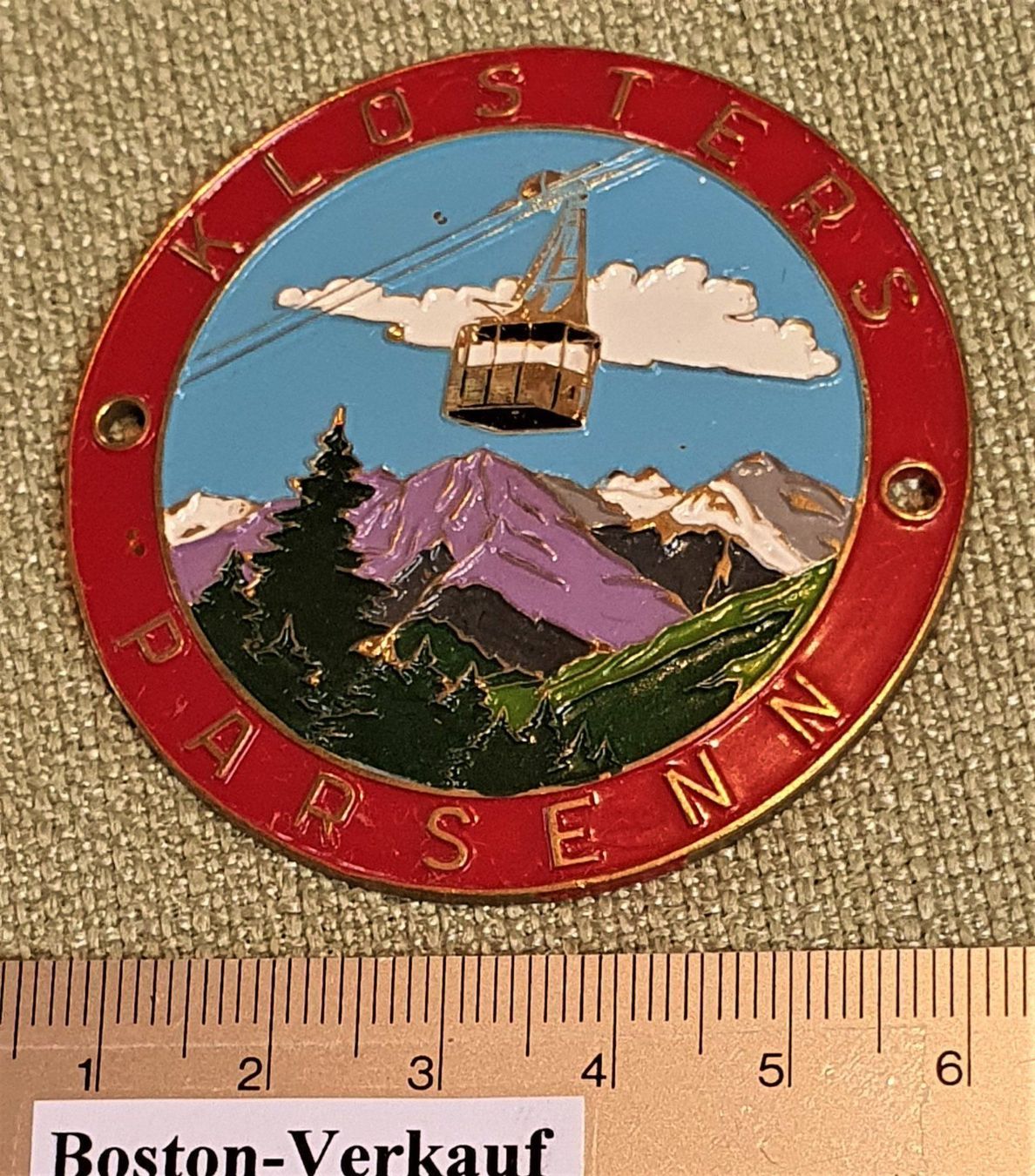 Broschen & Nadeln: F683  Oldtimer Plakette Klosters Parsenn – Gebraucht aus Reinach BL von Boston-Verkauf 4