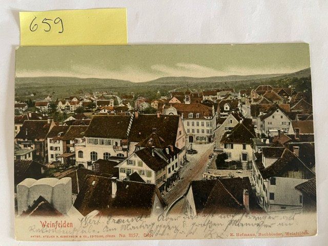 Cartoline postali: alte Ansichtskarte Weinfelden, 1904 mit Stempel – Usato da Niederwil AG venduto da dahu75