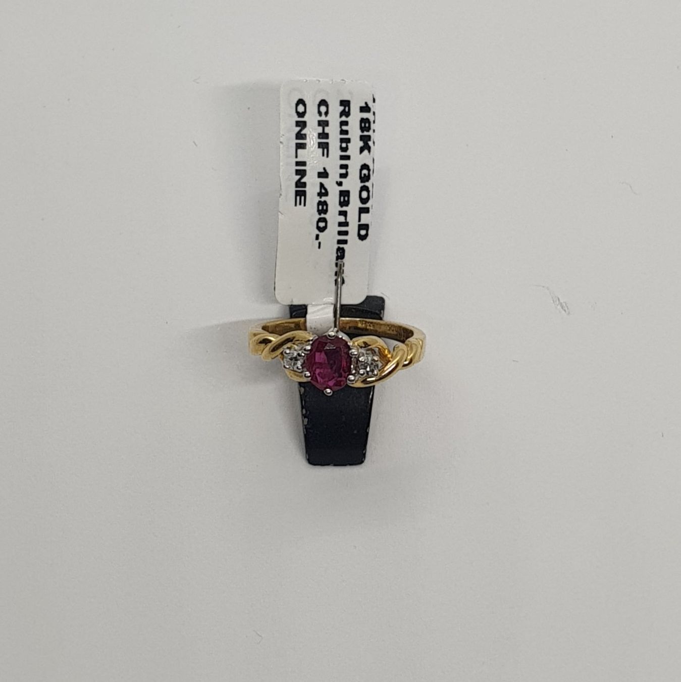 Anelli: Echt 18K Gold - Rubin, Diamant Ring – Usato da Luzern venduto da Luzern-Goldhaus