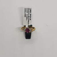 Echt 18K Gold - Rubin, Diamant Ring