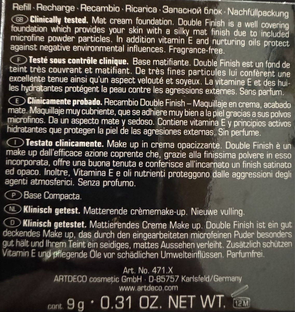Artdeco Make-up: ARTDECO Double Finish Refill, mattierendes Make-up – Neu und originalverpackt aus Murgenthal von mah_vy9v 2