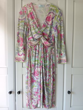 EMILIO PUCCI Robe soie/seiden Kleid 38 CH (42 IT/8 US/10 UK)