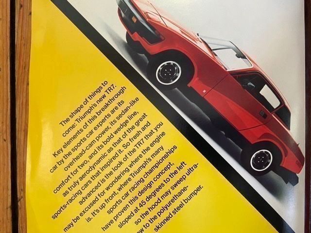 Triumph Dokumente: TRIUMPH TR7 1975 Grossformat-Prospekt Markt USA englisch – Gebraucht aus Langenthal von Andreasdavidk 1