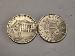 2x Österreich 1 Schilling 1924 Silber Sammlerstück!